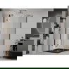 Mexen Roma varstoma dušo kabina 80 x 80 cm, permatoma, juoda + Flat dušo padėklas, juodas - 854-080-080-70-00-4070B