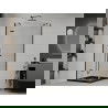 Mexen Roma varstoma dušo kabina 80 x 80 cm, permatoma, juoda + Flat dušo padėklas, juodas - 854-080-080-70-00-4070B