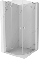 Mexen Lunar L pusapvalė varstoma dušo kabina 80 x 80 cm, skaidri, chromas - 833L-080L-080P-01-00