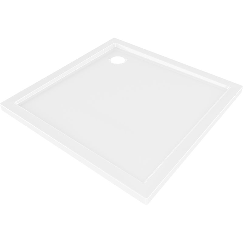 Mexen Flow kvadratinis dušo padėklas slim 100 x 100 cm, baltas blizgus - 46S101010