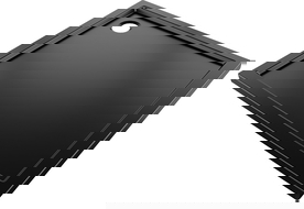 Mexen Flow kvadratinis dušo padėklas slim 80 x 80 cm, juodas matinis - 46S708080