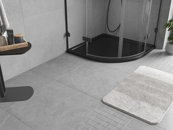 Mexen Flow pusapvalė plona dušo padėklė 80 x 80 cm, juoda matinė - 46Q708080