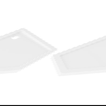 Mexen Flow penkiakampis padėklas slim 90 x 90 cm, baltas blizgus - 46P109090
