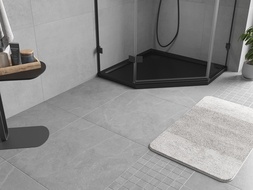 Mexen Flow pentagoninė dušo lėkštė slim 90 x 90 cm, juodas matinis - 46P709090