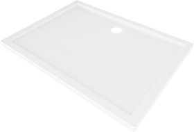 Mexen Flow stačiakampė plona dušo padėklė 100 x 75 cm, blizgi balta - 46R107510