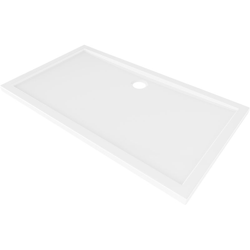 Mexen Flow stačiakampio formos plonas dušo padėklas 150 x 100 cm, blizgi balta - 46R101015