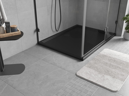 Mexen Flow stačiakampė dušo padėklas slim 90 x 70 cm, juodas matinis - 46R707090