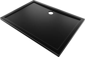 Mexen Flow stačiakampis plonas dušo padėklas 130 x 90 cm, juodas matinis - 46R709013