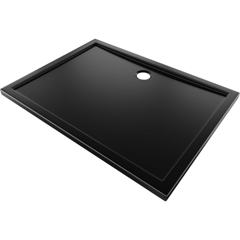 Mexen Flow stačiakampis padėklas slim 120 x 100 cm, juodas matinis - 46R701012