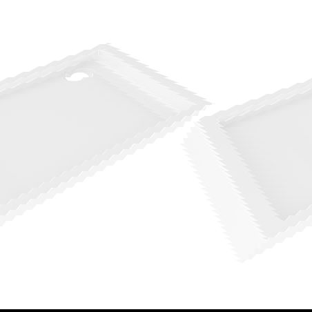 Mexen Flow+ kvadratinis dušo padėklas 70 x 70 cm, balta blizgi - 46S107070H