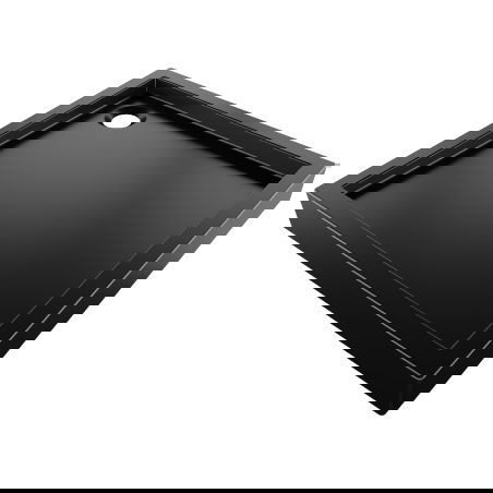 Mexen Flow+ dušo padėklas, kvadratinis, 100 x 100 cm, juodas matinis - 46S701010H