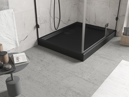 Mexen Flow+ stačiakampė dušo padėklas 120 x 70 cm, juodas matinis - 46R707012H
