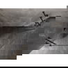 Mexen Lunar penkiakampė dušo kabina atidaroma kairė 100 x 90 cm, permatoma, juoda - 831-100L-090P-70-00-L