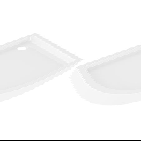 Mexen Flow+ pusapvalis dušo padėklas 80 x 80 cm, blizgus baltas - 46Q108080H