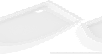 Mexen Flow+ pusapvalis dušo padėklas 80 x 80 cm, blizgus baltas - 46Q108080H