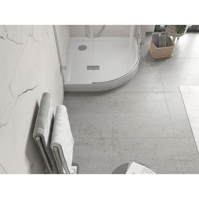 Mexen Flow+ pusapvalis dušo padėklas 100 x 100 cm, baltas blizgus - 46Q101010H