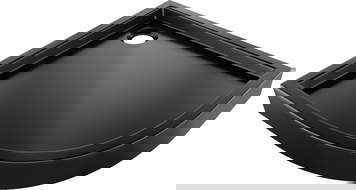 Mexen Flow+ pusapvalė dušo padėklas 90 x 90 cm, juodas matinis - 46Q709090H