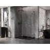 Mexen Lunar L pusapvalė pakreipiama dušo kabina, kairė 90 x 70 cm, skaidrus, pistoletinis metalas - 833L-090L-070P-95-00