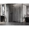Mexen Lunar L pusapvalė pakreipiama dušo kabina, kairė 90 x 70 cm, skaidrus, pistoletinis metalas - 833L-090L-070P-95-00