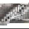 Mexen Lunar L pusapvalė, dešininė dušo kabina, 90 x 80 cm, skaidri, chromuota - 833L-090P-080L-01-00