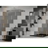 Mexen Roma atveriama dušo kabina 120 x 90 cm, grafitas, chromas + Flat dušo padėklas, juoda - 854-120-090-01-40-4070