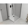 Mexen Roma stumdoma dušo kabina 70 x 70 cm, skaidri, juoda + Flat padėklas, baltas - 854-070-070-70-00-4010B