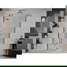 Mexen Roma atidaroma dušo kabina 70 x 70 cm, skaidri, juoda + Flat padėklas, baltas - 854-070-070-70-00-4010B