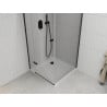 Mexen Roma stumdoma dušo kabina 70 x 70 cm, skaidri, juoda + Flat padėklas, baltas - 854-070-070-70-00-4010B