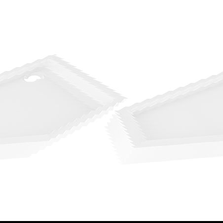 Mexen Flow+ penkiakampis dušo padėklas 80 x 80 cm, balta blizgi - 46P108080H