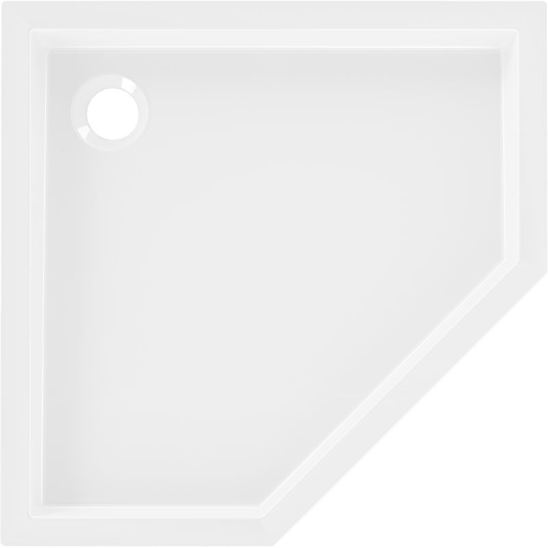 Mexen Flow+ penkiakampė dušo padėklas 90 x 90 cm, baltas blizgus - 46P109090H