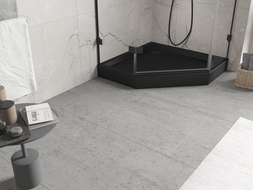 Mexen Flow+ penkiakampė dušo padėklas 80 x 80 cm, juodas matinis - 46P708080H