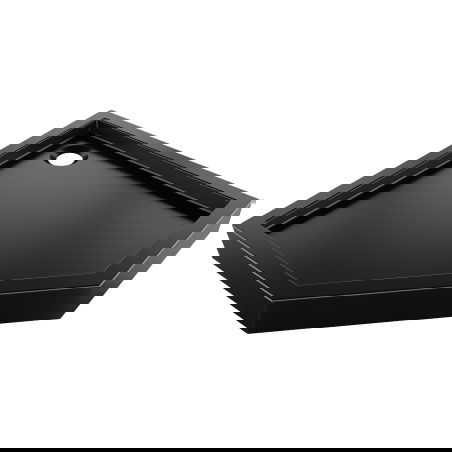 Mexen Flow+ penkiakampė dušo padėklas 100 x 100 cm, juodas matinis - 46P701010H