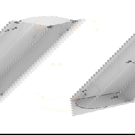 Mexen Lunar L pusapvalė dušo kabina dešinė pusė 80 x 70 cm, skaidri, rožinis auksas - 833L-080P-070L-60-00