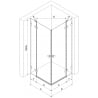Mexen Lunar Duo dušinė kabina su atveriamomis durimis 95 x 70 cm, skaidri, chromas - 834-095L-070P-01-00