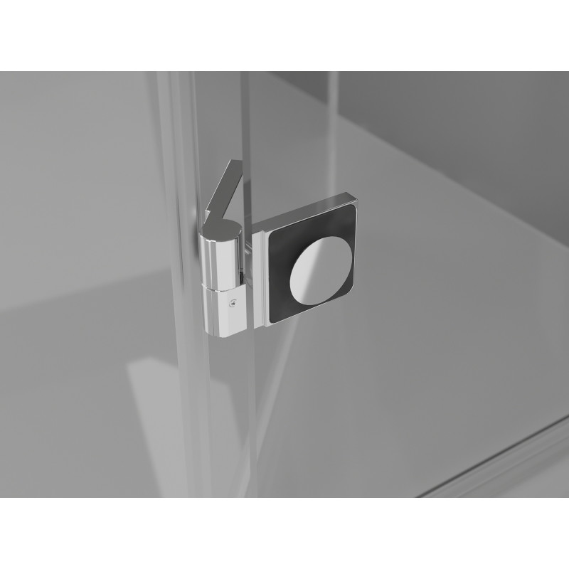 Mexen Lunar Duo kairėje pusėje pasukama dušo kabina 100 x 75 cm, permatoma, chromas - 834-100L-075P-01-00