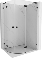 Mexen Lunar L pusapvalė atveriama dešinė dušo kabina 80 x 70 cm, skaidri, juoda - 833L-080P-070L-70-00