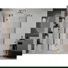 Mexen Roma pakreipiama dušo kabina 80 x 80 cm, Skaidrus, Juoda + dušo padėklas Flat, Balta - 854-080-080-70-00-4010B