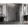Mexen Lunar L pusapvalė dešinė dušo kabina 100 x 70 cm, permatoma, pistoletinis metalas - 833L-100P-070L-95-00