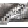Mexen Lunar L pusapvalė dešinė atveriama dušo kabina 100 x 80 cm, skaidri, šlifuotas nikelis - 833L-100P-080L-97-00