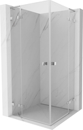 Mexen Lunar L Duo varstoma dušo kabina 80 x 80 cm, skaidri, chromuota - 834L-080L-080P-01-00