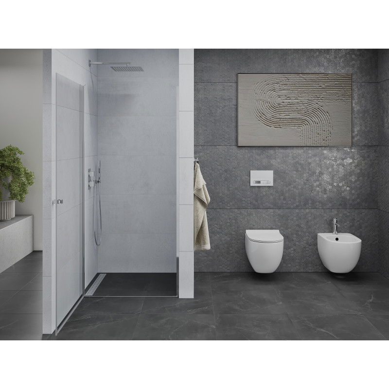 Mexen Pretoria varstomos dušo durys 80 cm, skaidrios, chromuotos - 852-080-000-01-00