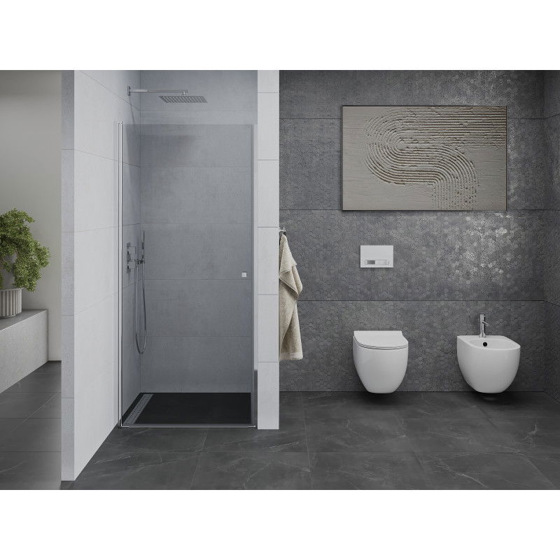 Mexen Pretoria dušo durys, varstomos, 100 cm, skaidrios, chromas - 852-100-000-01-00