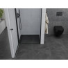 Mexen Pretoria atsiveriančios dušo durys 70 cm, permatomos, juodos - 852-070-000-70-00