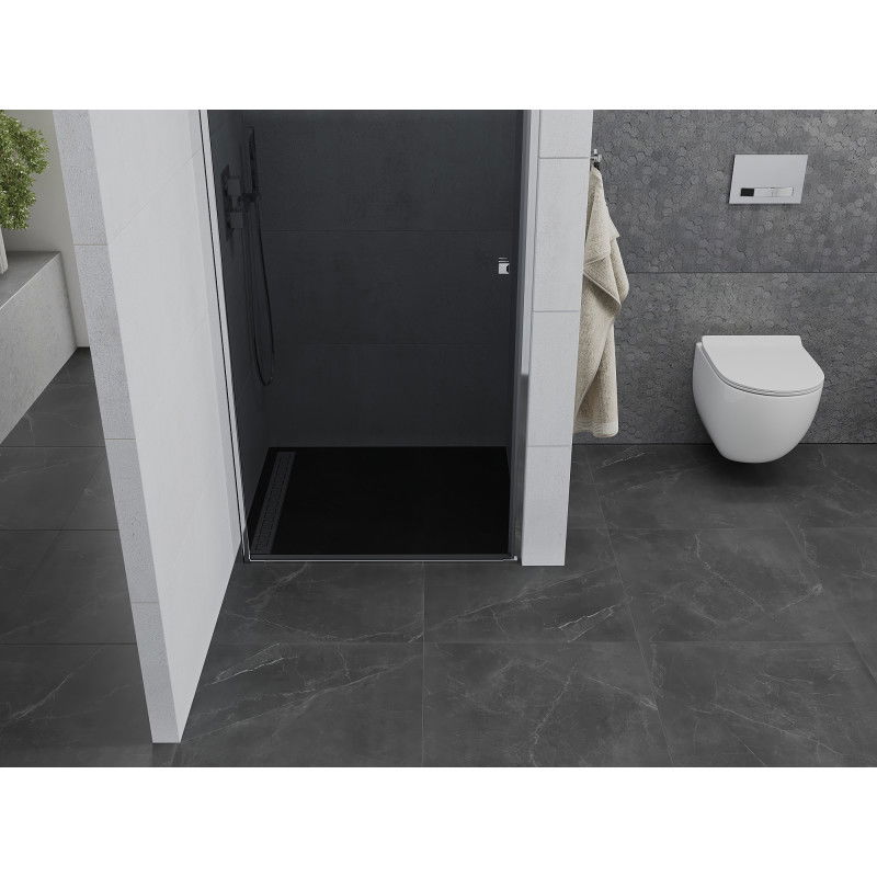 Mexen Pretoria dušo durys, atidaromos, 70 cm, grafitas, chromas - 852-070-000-01-40