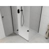 Mexen Roma atveriama dušo kabina 90 x 70 cm, skaidri, juoda + Flat padėklas, baltas - 854-090-070-70-00-4010B