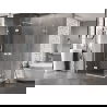 Mexen Lunar Duo atveriamas dušo kabina 80 x 75 cm, skaidrus, baltas - 834-080L-075P-20-00