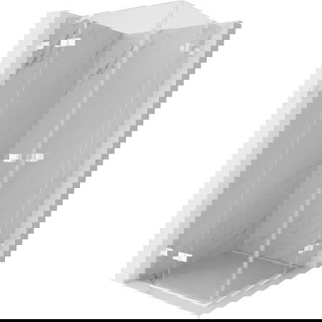 Mexen Lunar Duo varstoma dušo kabina 85 x 85 cm, permatomas, balta - 834-085L-085P-20-00