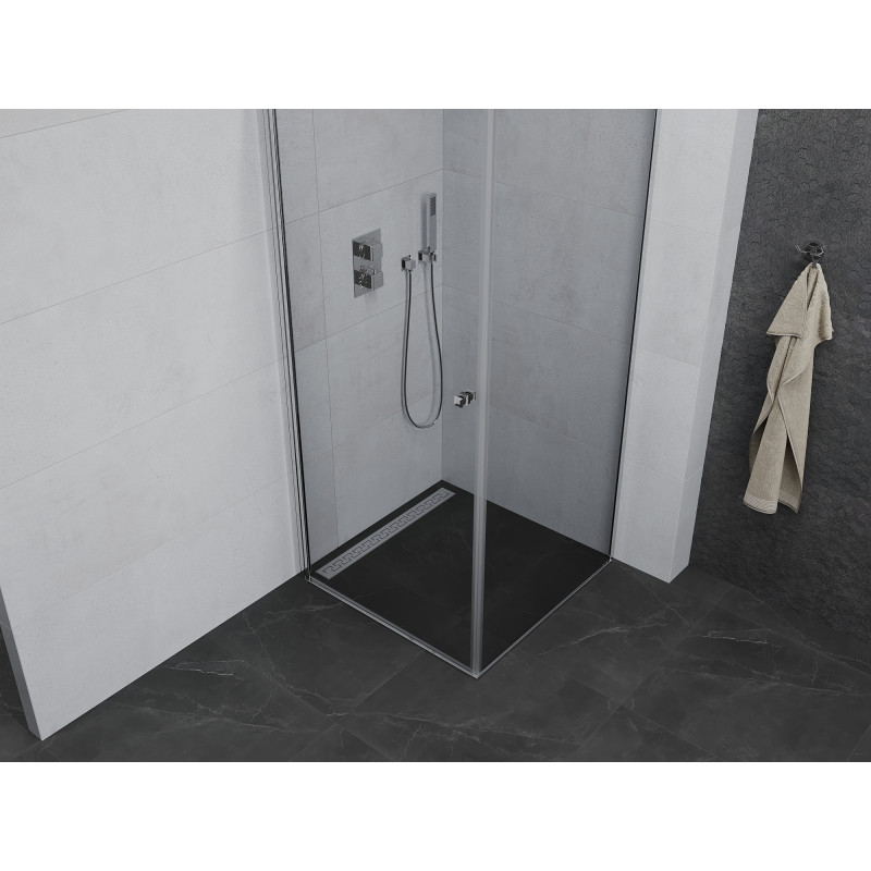Mexen Pretoria atsiverianti dušo kabina 90 x 90 cm, permatomos, chromas - 852-090-090-01-00