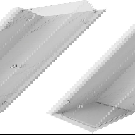 Mexen Lunar L Duo dušo kabina atidaroma kairė 120 x 115 cm, permatoma, chromuota - 834L-120L-115P-01-00