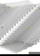 Mexen Lunar Duo kairinė jungiama dušo kabina 110 x 80 cm, skaidri, auksinė - 834-110L-080P-50-00